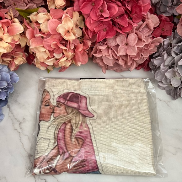 Eco-Friendly Cool Mom with Tom-Boy Skater Daughter Folding Tote Bag - Picture 13 of 14